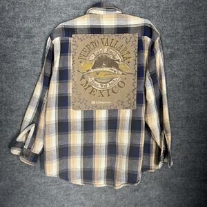 Upcycled Flannel Shirt Shacket Womens Xlarge Boho Vintage Inspired Cottage Retro
